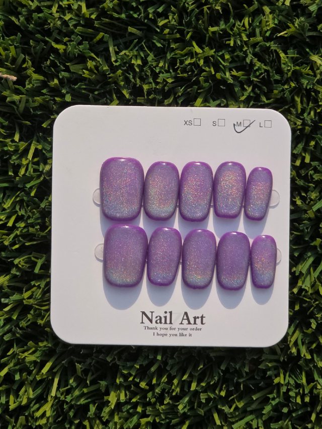 Purple w/ rainbow sparkle