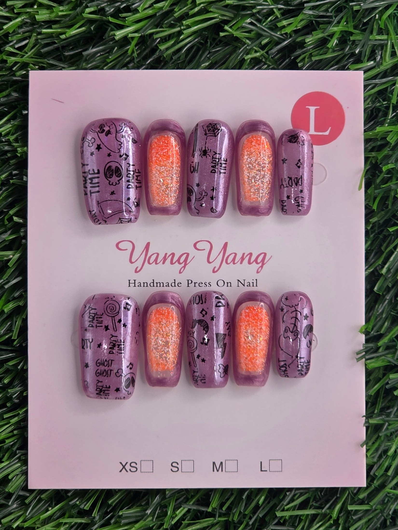 Water Nails- Halloween - Size L