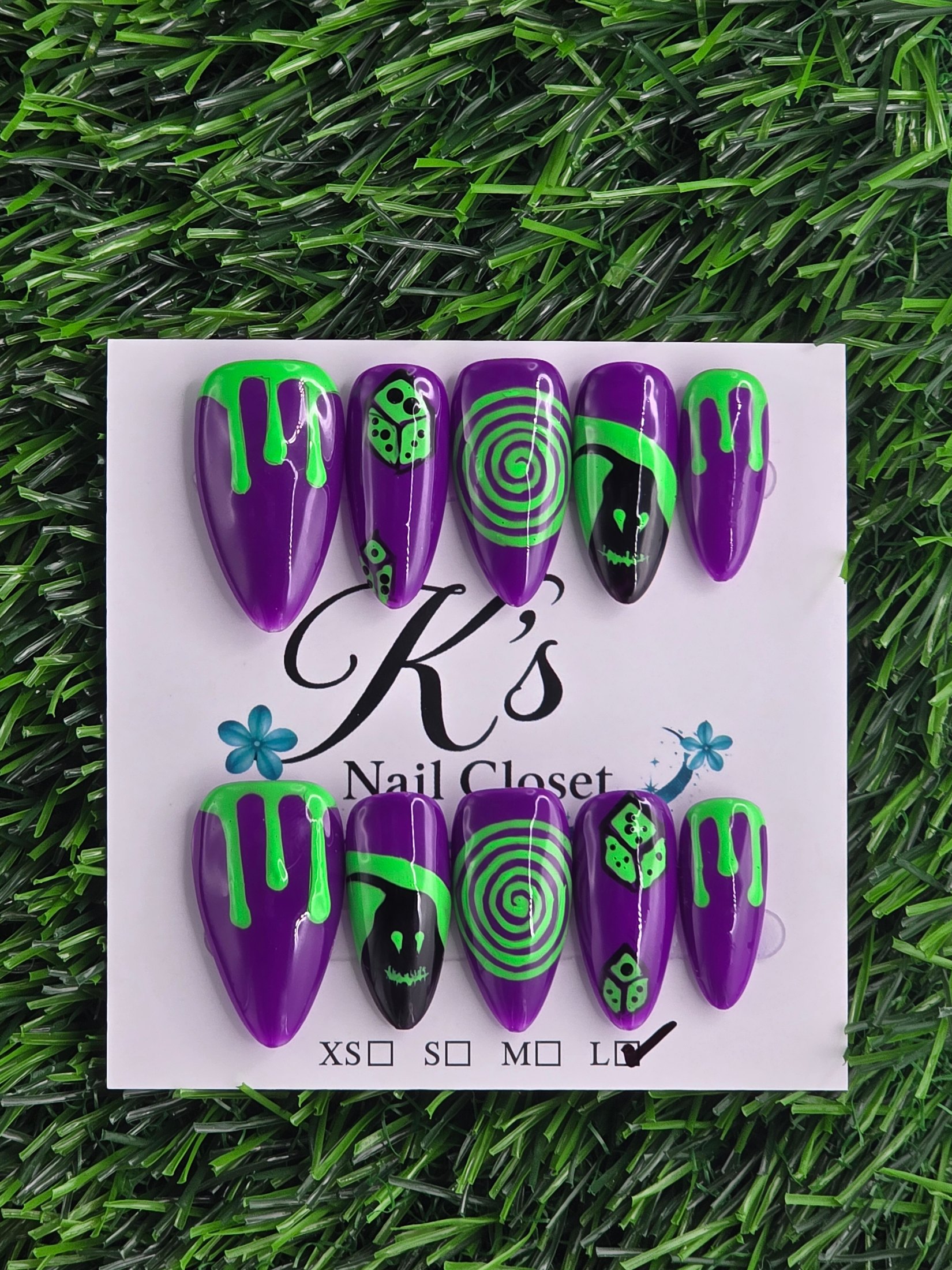 Clearance- thin set Press-On Nails - Size L