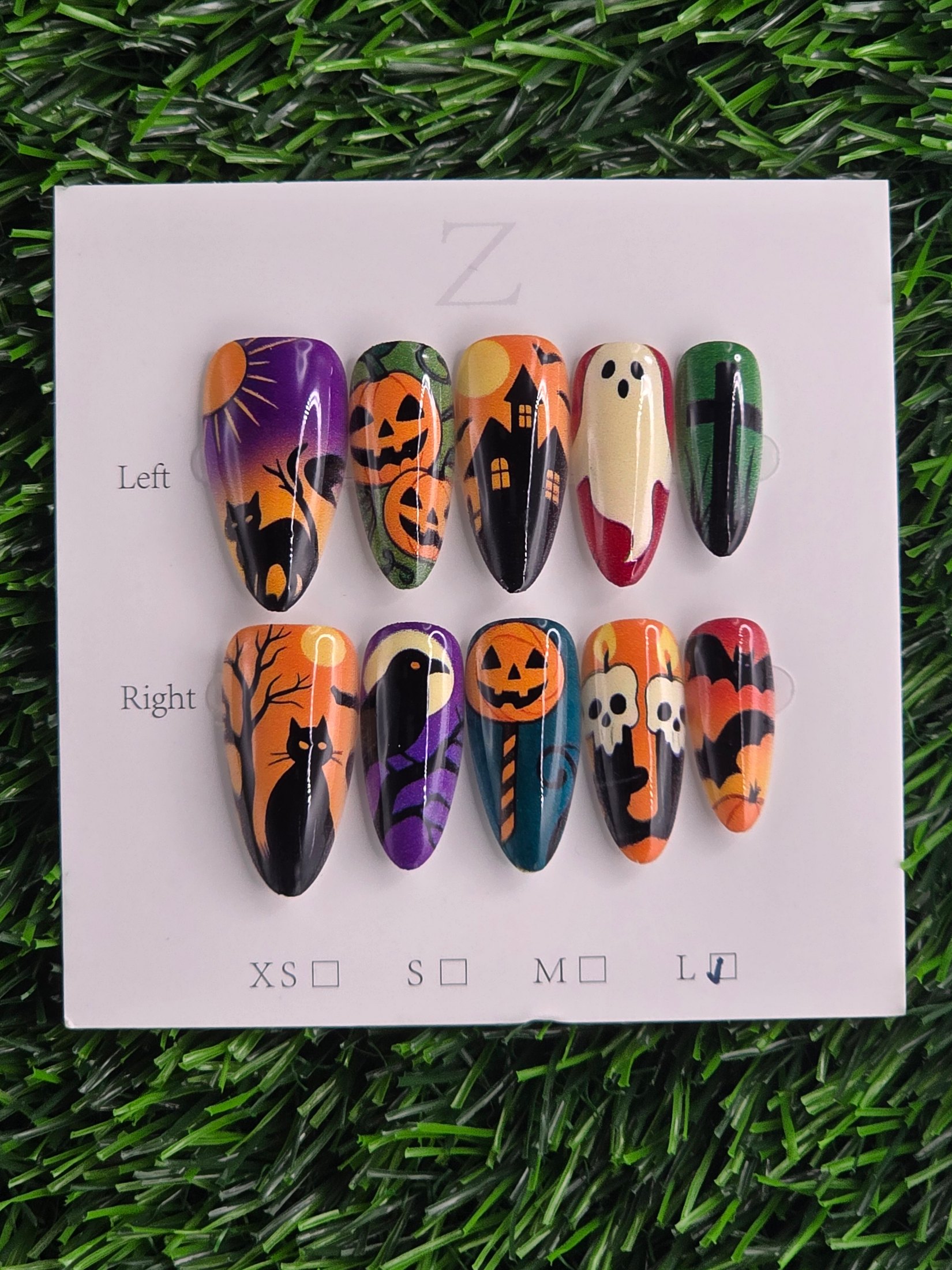 Halloween Press-On Nails - Size S, M, L