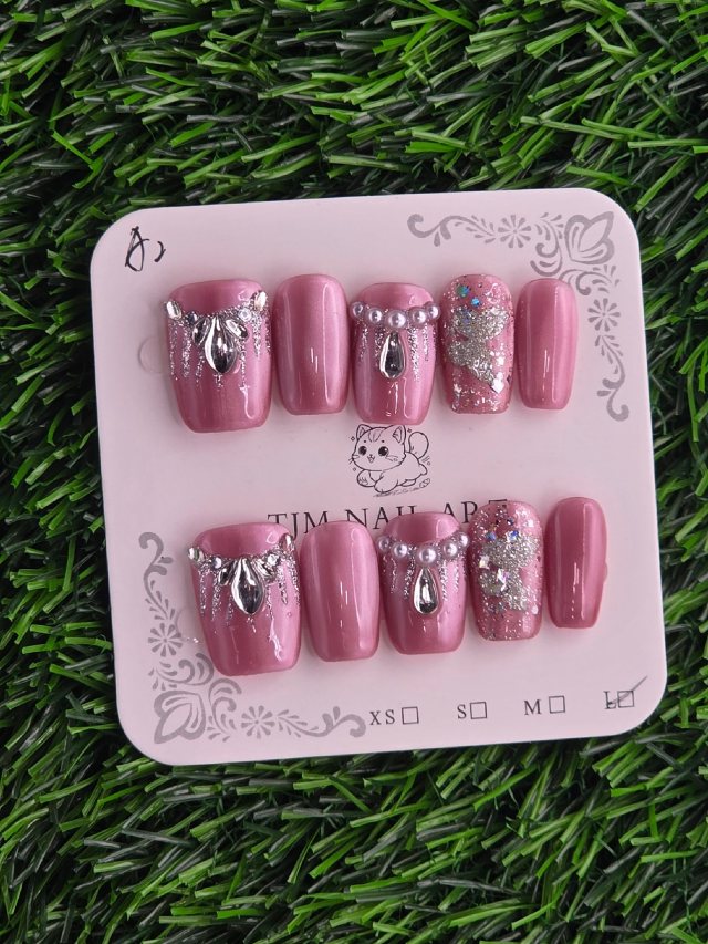 Pink Cateye w/ Gems