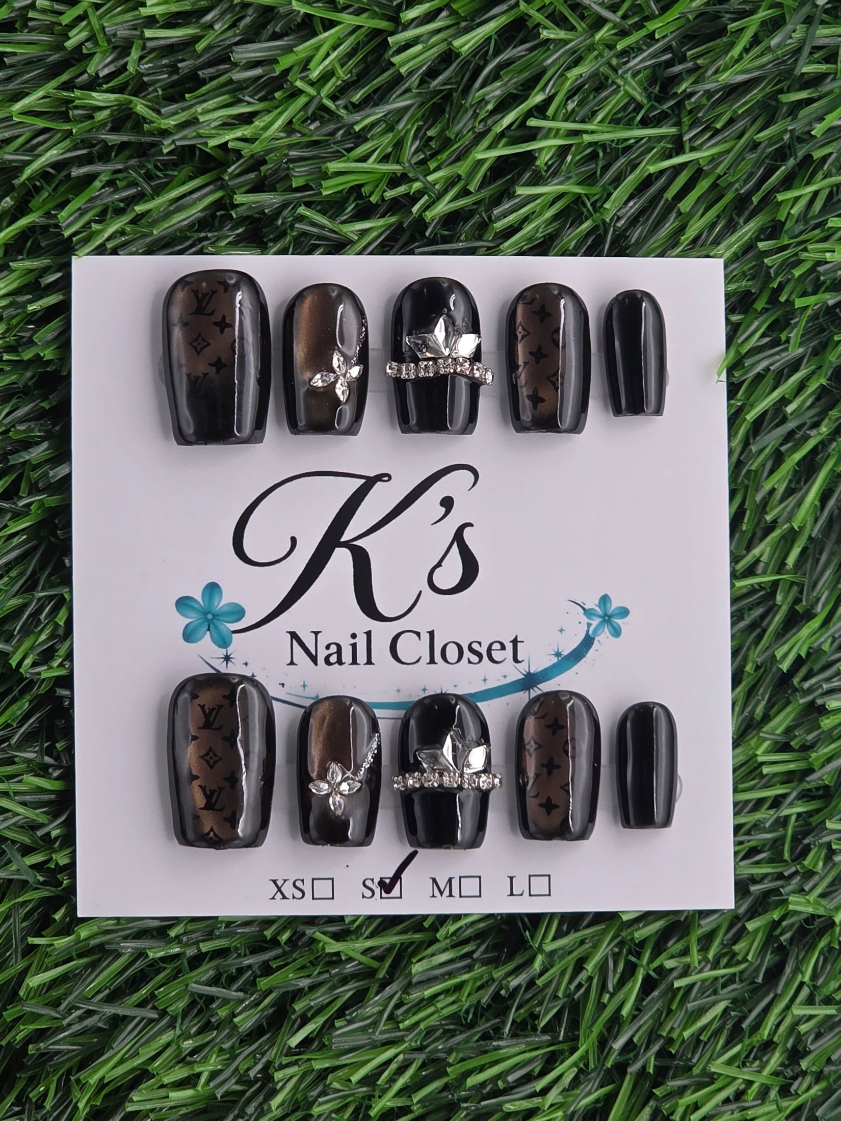 Designer Inspired Press-On Nails - Size S
