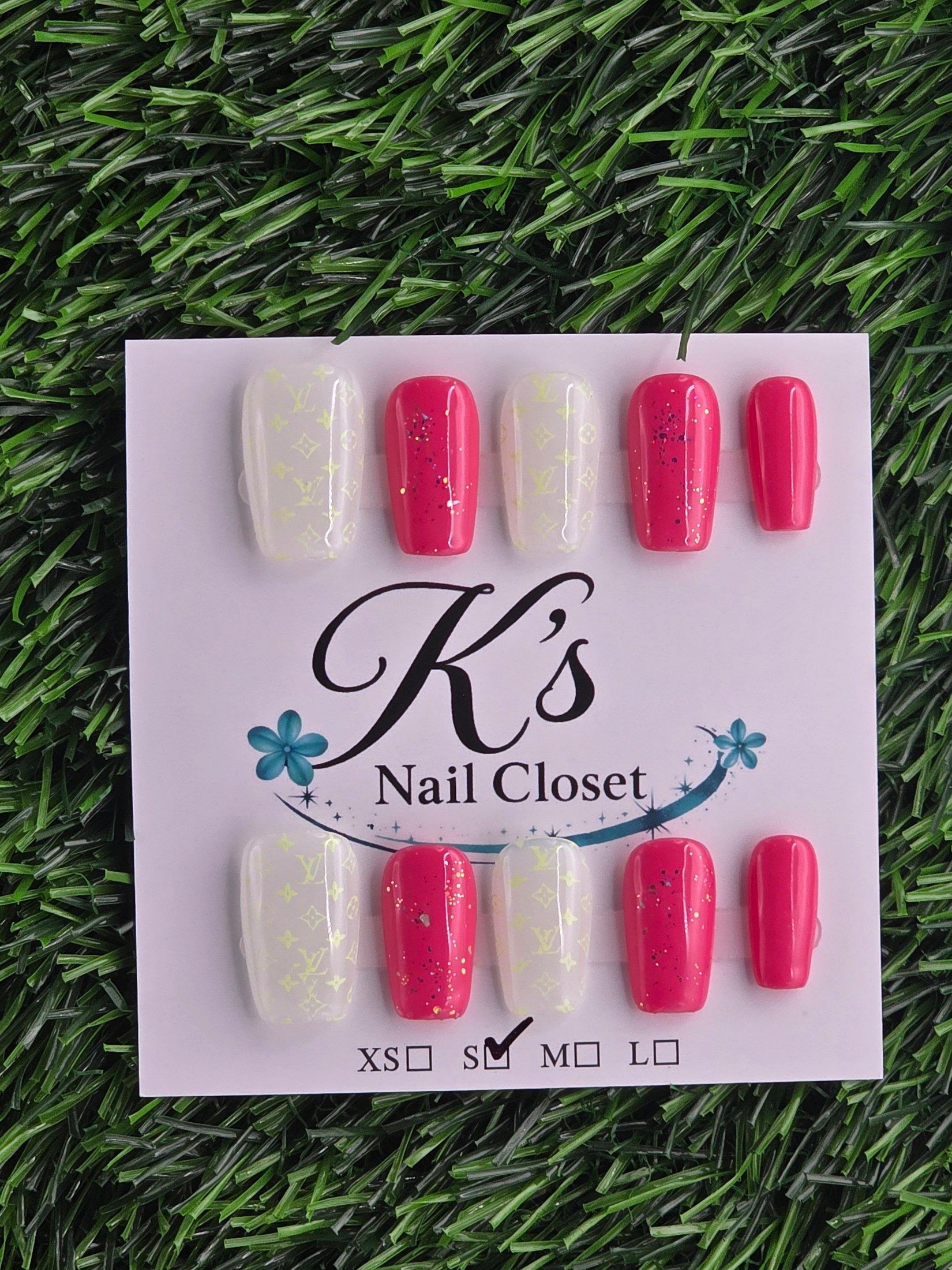 Designer Inspired Press-On Nails - Size S