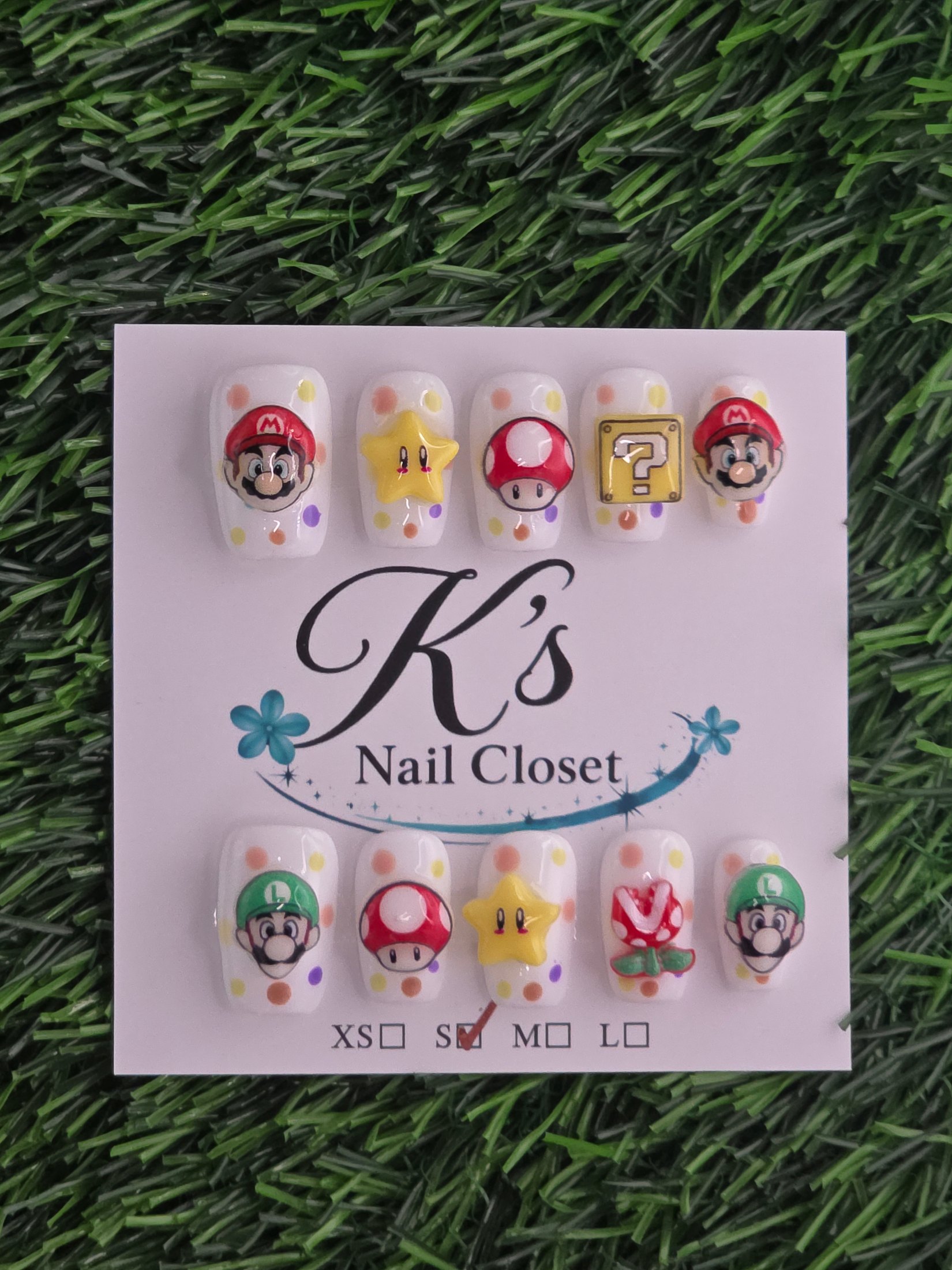 Character Inspired (3D charms) Press-On Nails - Size S