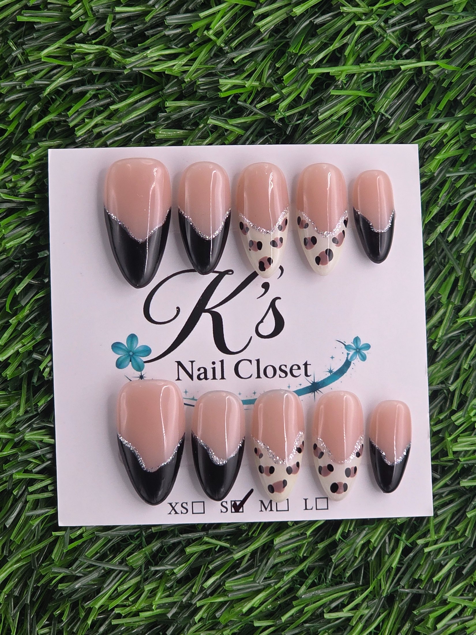 Animal Print Frenchie Press-On Nails - Size S
