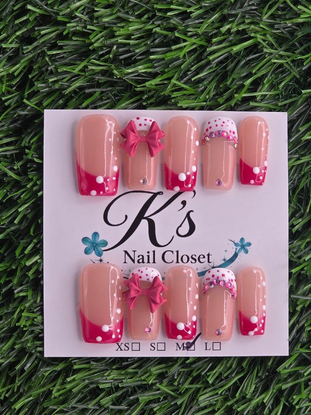 Pink Polka w/ Bow