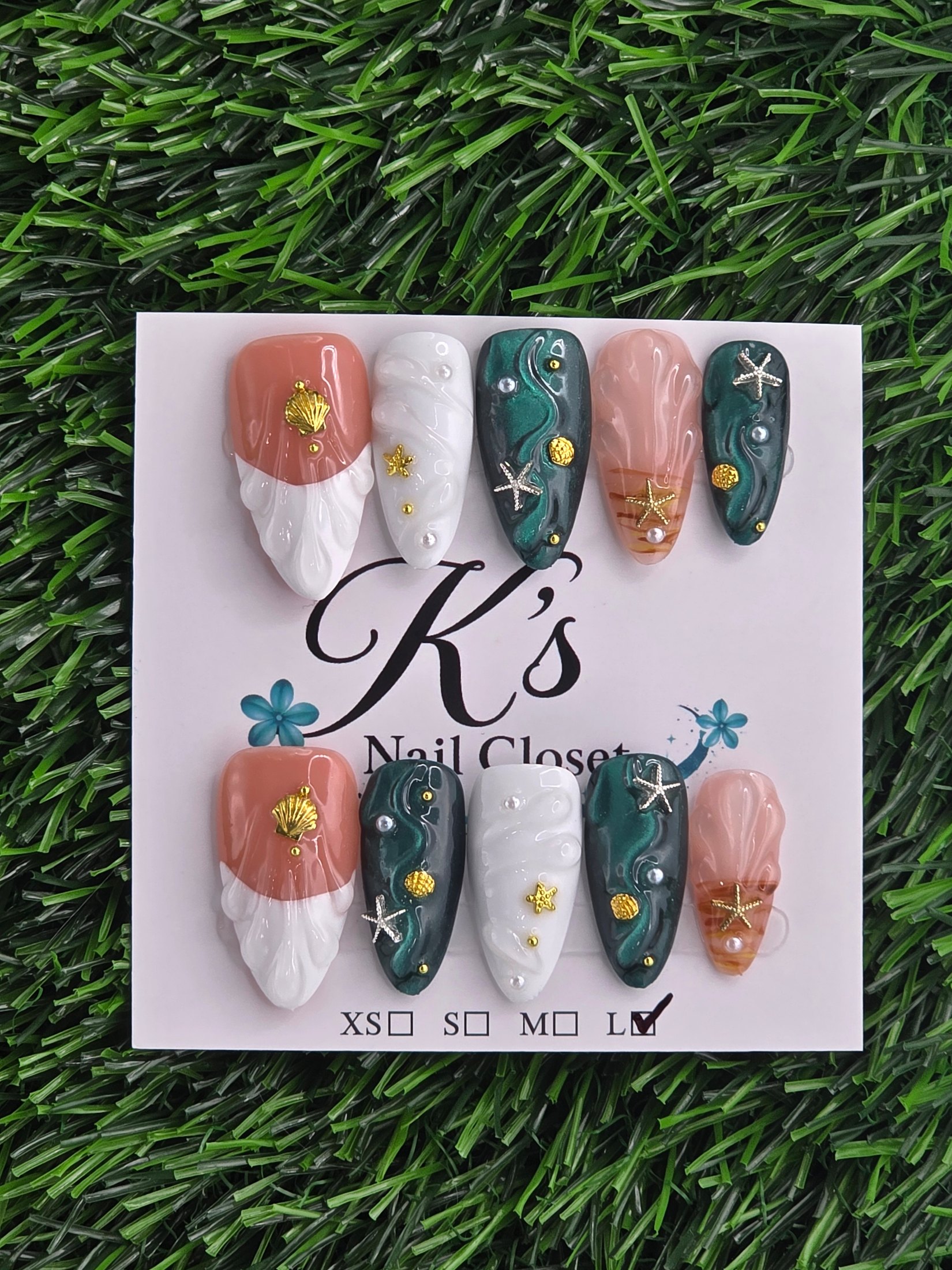 Beach Vibes Press-On Nails - Size L