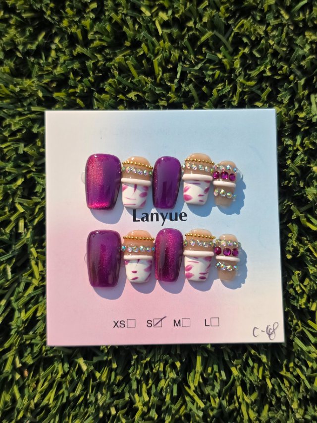Purple cateye w/ bangles