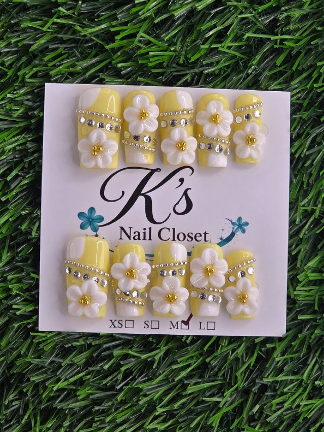 Yellow w/ Bling and Flowers