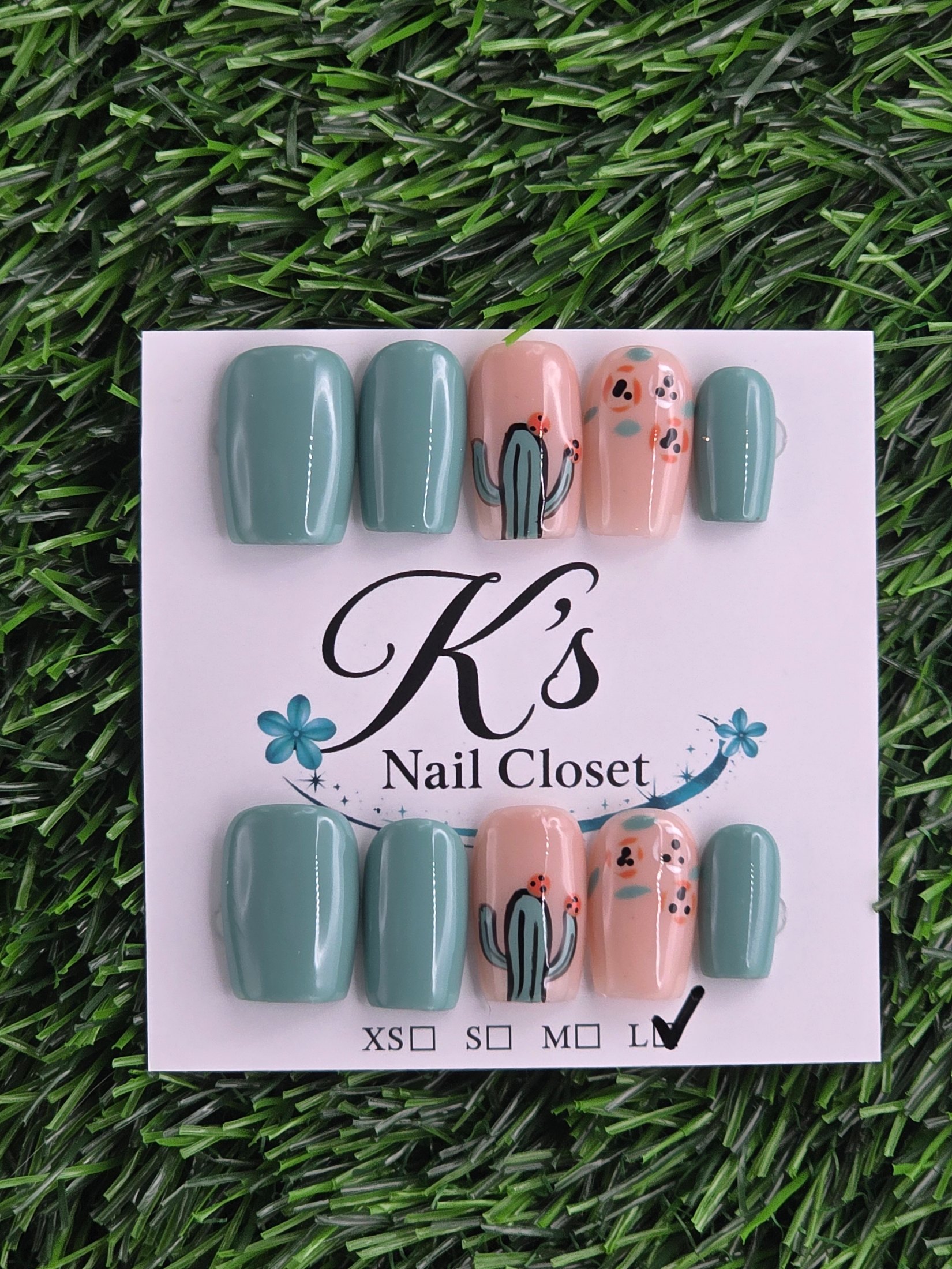 Cactus Press-On Nails - Size L