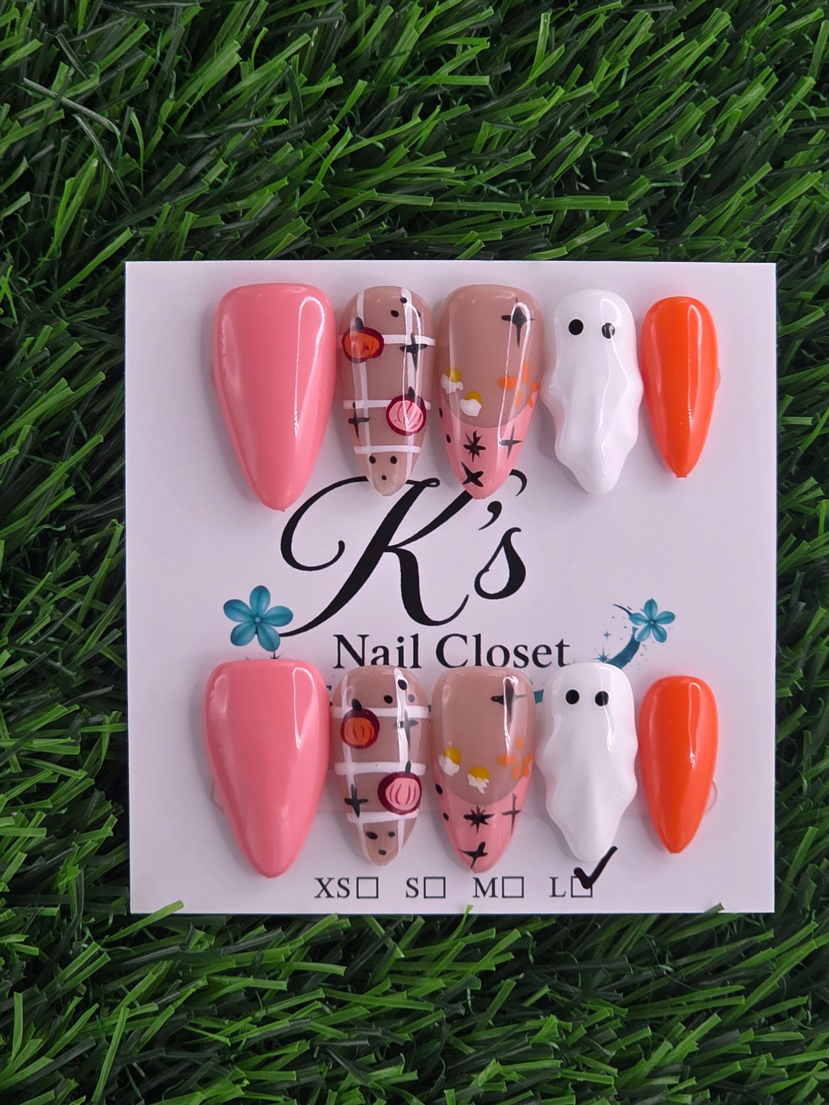Summerween Press-On Nails - Size L