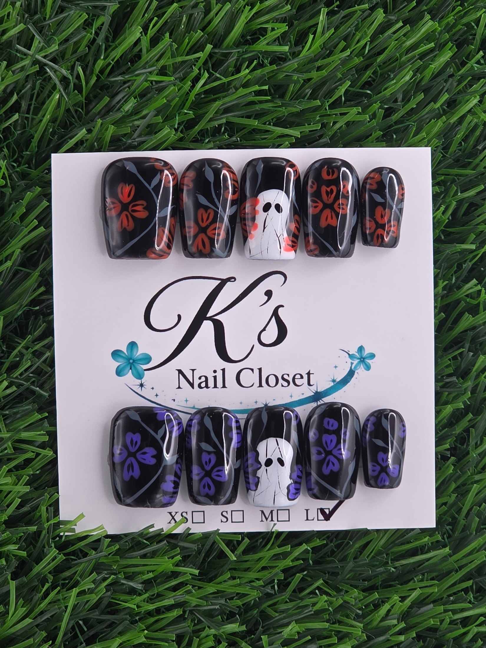 Halloween Press-On Nails - Size S, M, L