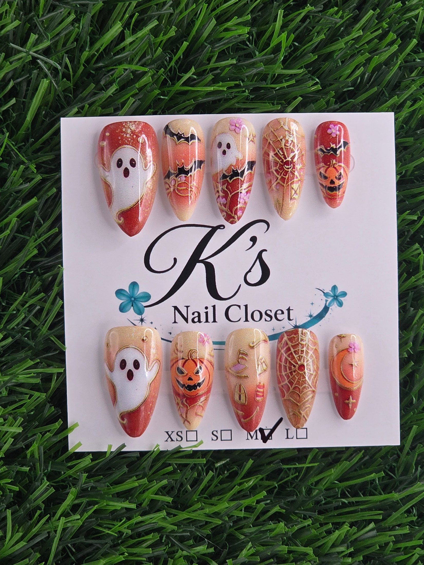 Halloween - Not Hand Painted Press-On Nails - Size M