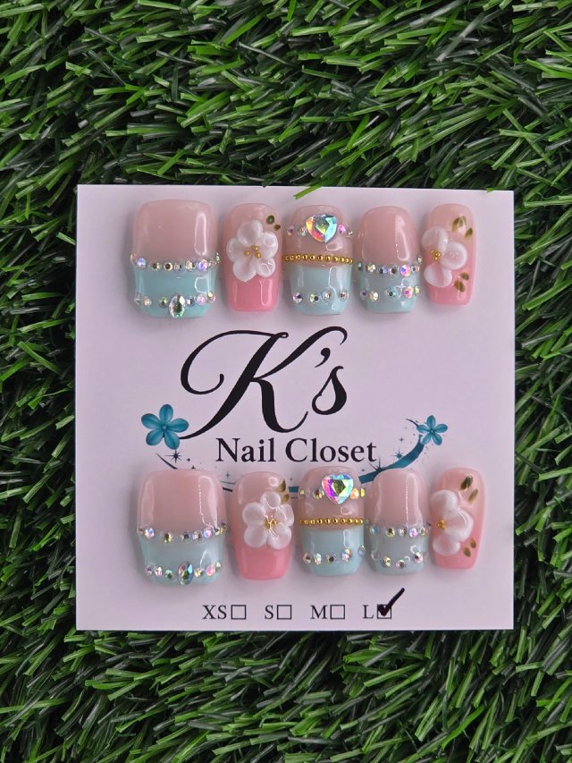 Pink and Teal Frenchie
