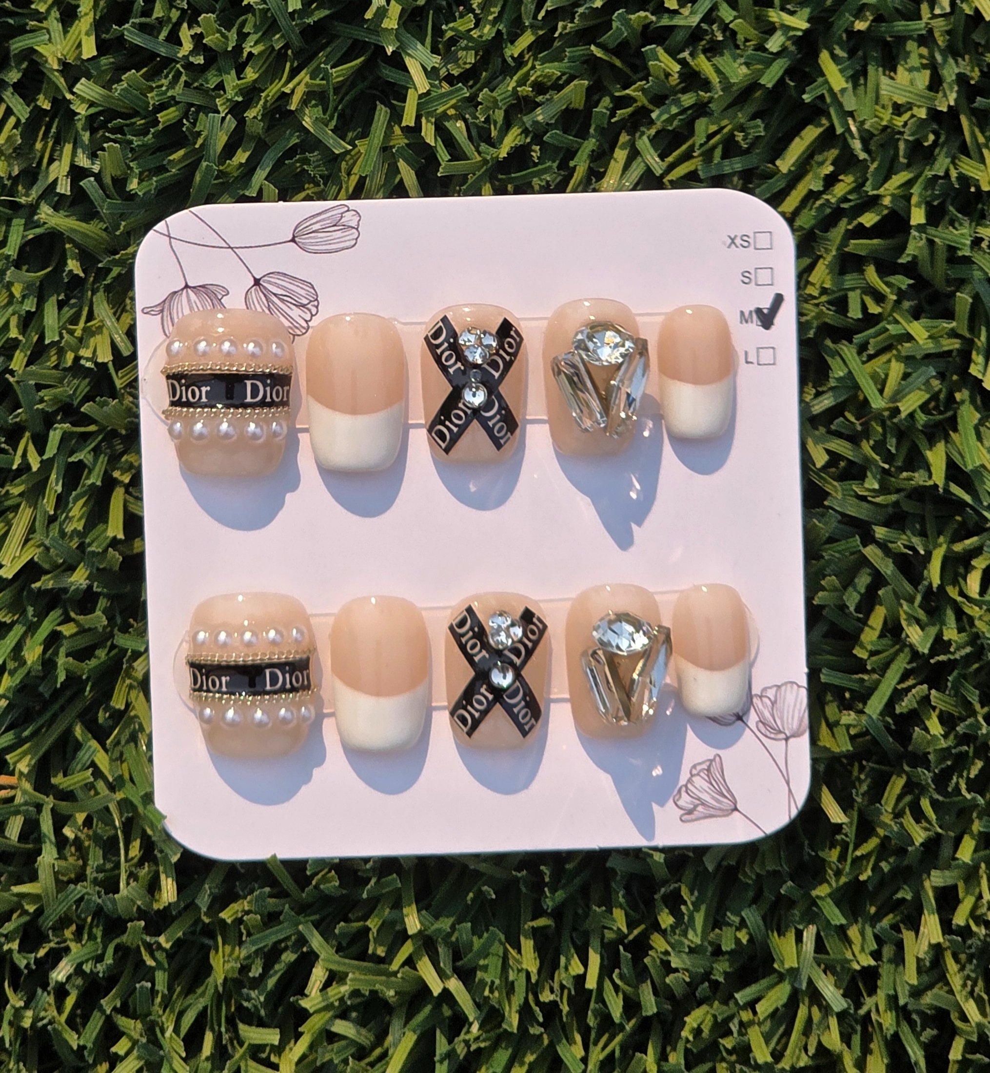 Designer inspired Press-On Nails - Size M