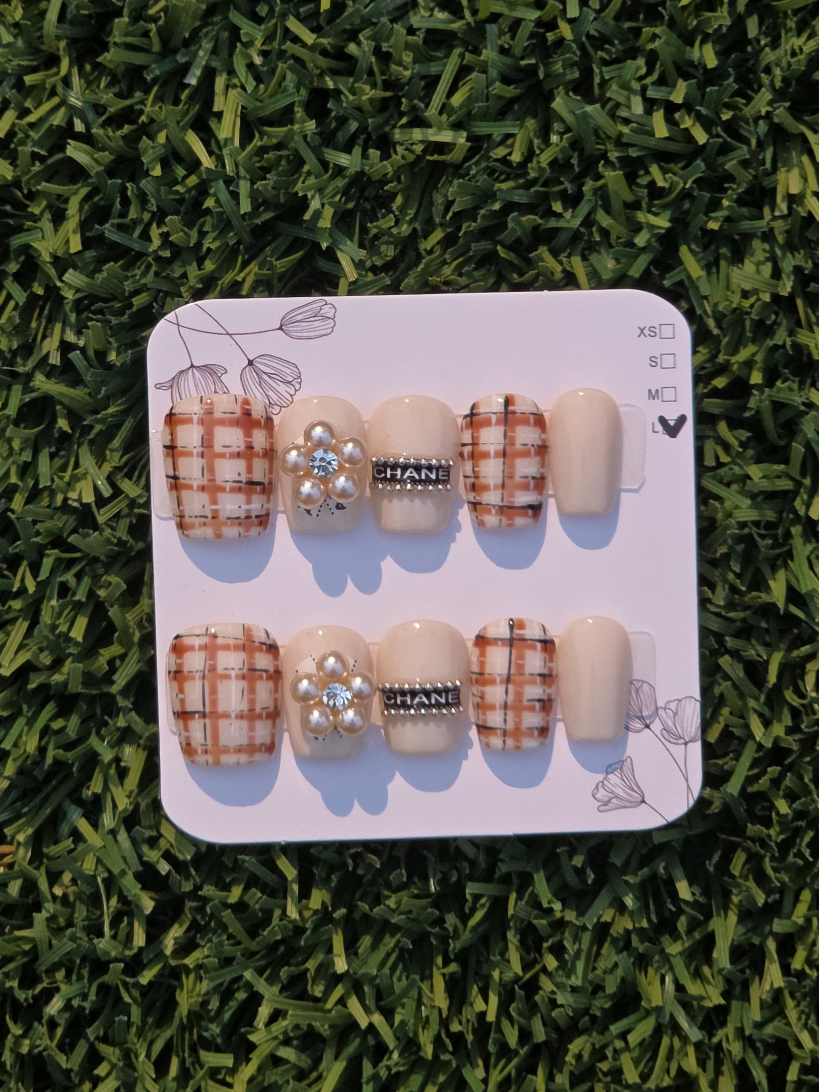 Designer inspired Press-On Nails - Size L